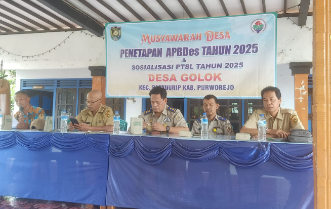 MUSYAWARAH DESA PENETAPAN APBDES 2025 DESA GOLOK DAN SOSIALISASI PTSL 2025