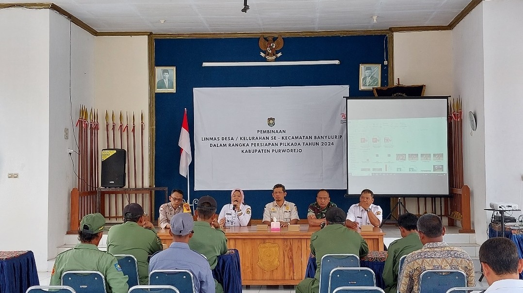 Trantibum Kecamatan Banyuurip laksanakan giat pembinaan Linmas Pilkada 2024