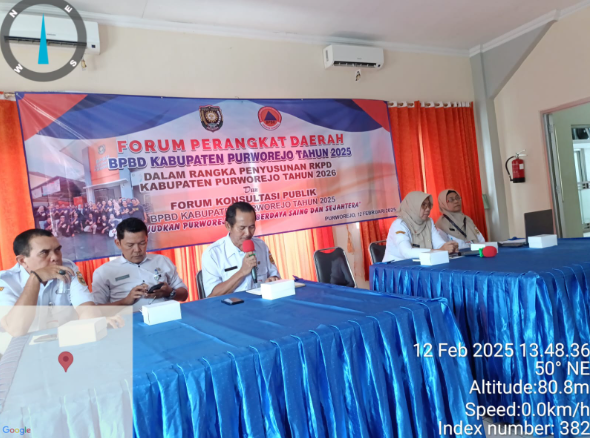 Forum Perangkat Daerah BPBD Kabupaten Purworejo di Aula BPBD Kabupaten Purworejo.