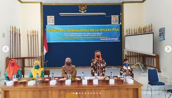 Ketua TP PKK Kabupaten lakukan pembinaan administrasi TP PKK desa binaan