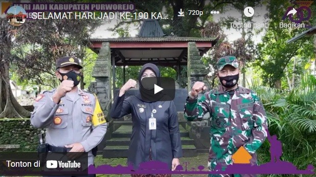 Ucapan Selamat Hari Jadi ke-190 Kabupaten Purworejo